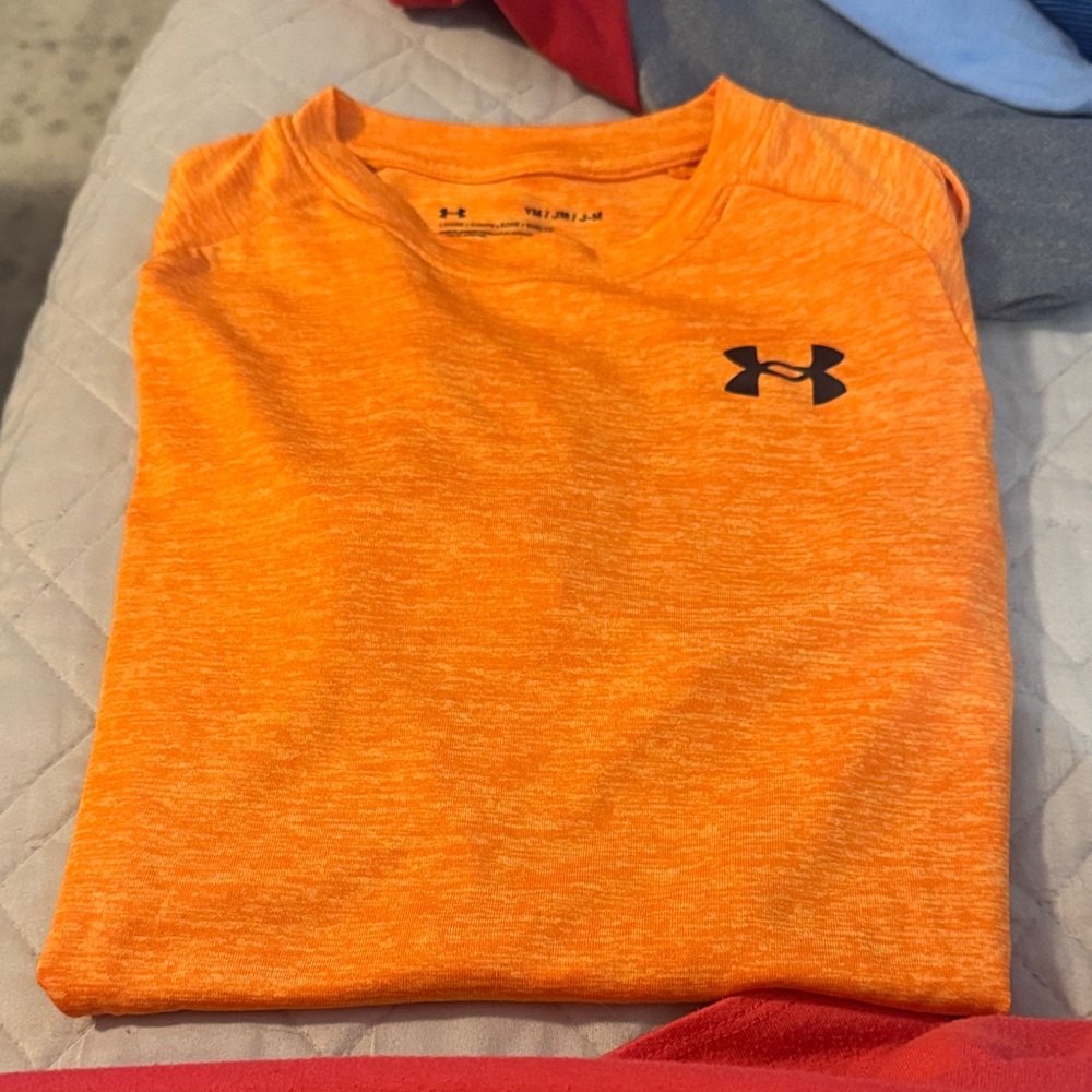 Under Armour Vibrant Orange Tee with Black Logo